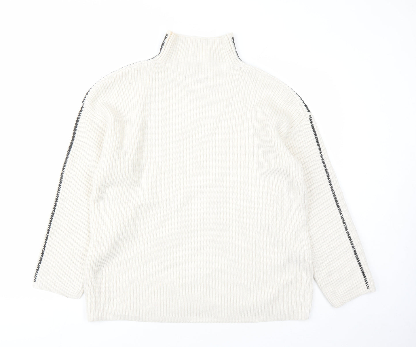 Womens UK Size L marks and Beige Pullover Jumper