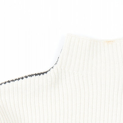 Womens UK Size L marks and Beige Pullover Jumper