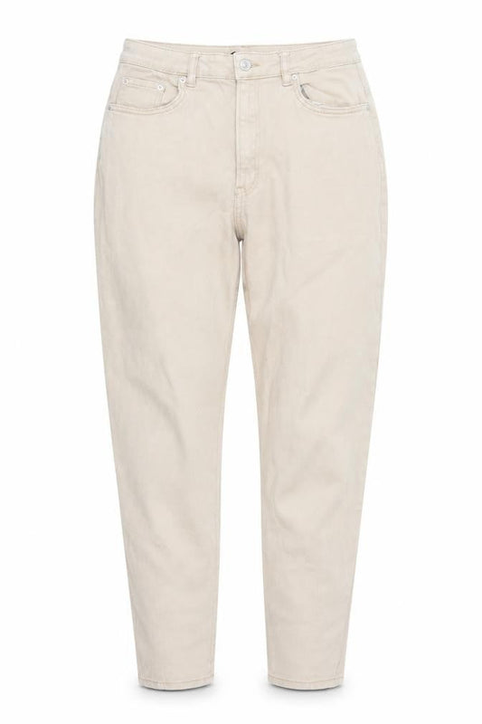 Womens UK Size 12 Divided by H&M Regular Fit Tapered Beige Jeans