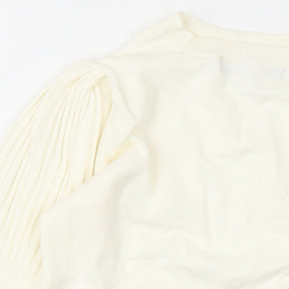 Womens UK Size 10 Marks and Spencer Ivory Pullover Jumper