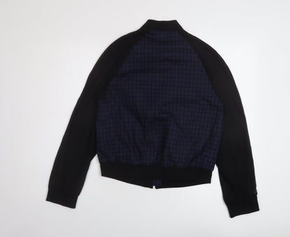 Womens UK Size 6 H&M Black Bomber Jacket