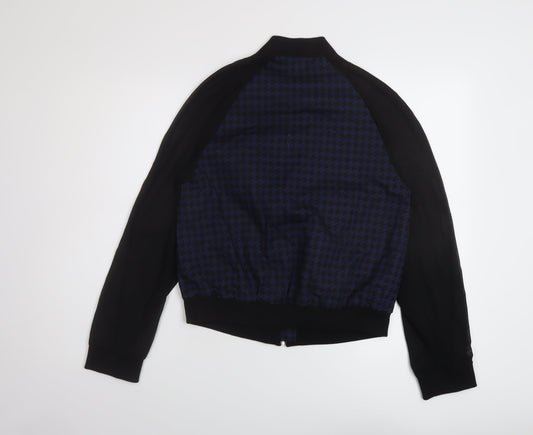 Womens UK Size 6 H&M Black Bomber Jacket