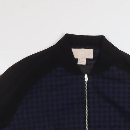 Womens UK Size 6 H&M Black Bomber Jacket