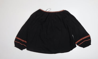 Womens UK Size 12 H&M Black Basic Blouse