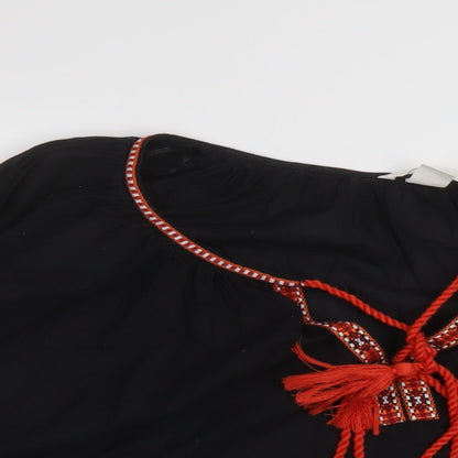 Womens UK Size 12 H&M Black Basic Blouse