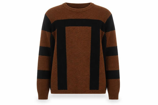 ASOS Womens Brown Crew Neck Acrylic Pullover Jumper Size 10