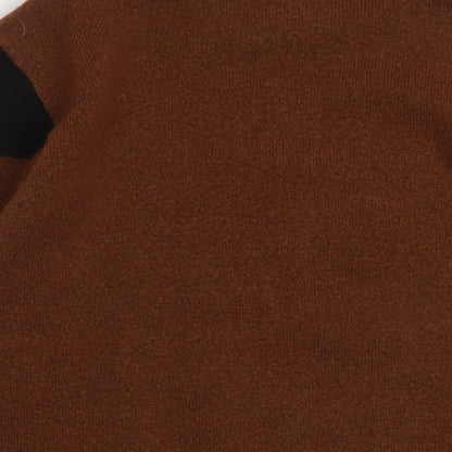 ASOS Womens Brown Crew Neck Acrylic Pullover Jumper Size 10