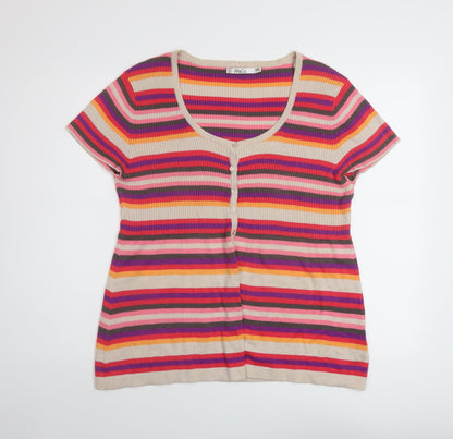 Womens UK Size 2XL M&Co Multicoloured Cardigan Jumper