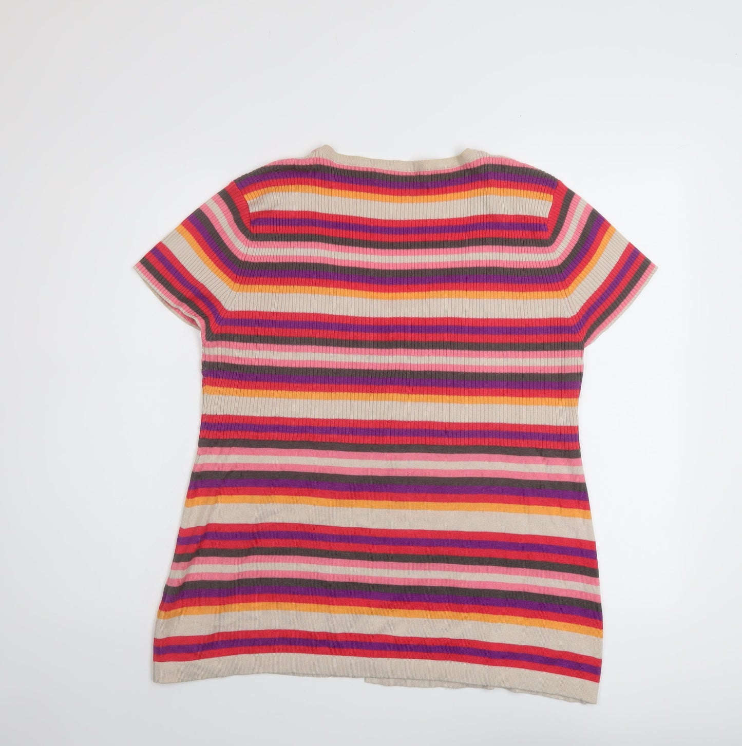 Womens UK Size 2XL M&Co Multicoloured Cardigan Jumper