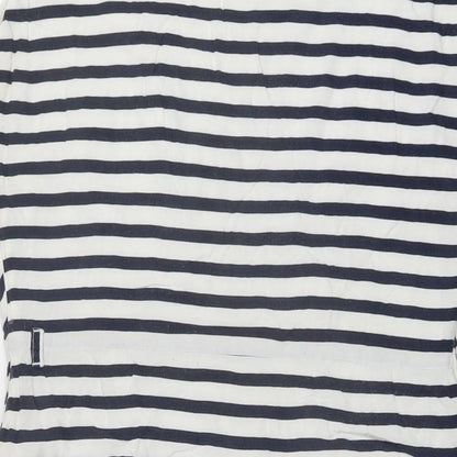 Pepperberry Womens Blue Striped Viscose A-Line Size 14 Round Neck Pullover