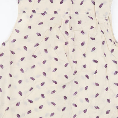 Womens UK Size 8 H&M Ivory Basic Button-Up