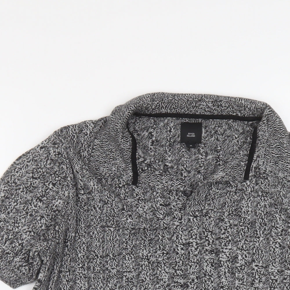 Womens UK Size M River Island Grey Pullover Jumper
