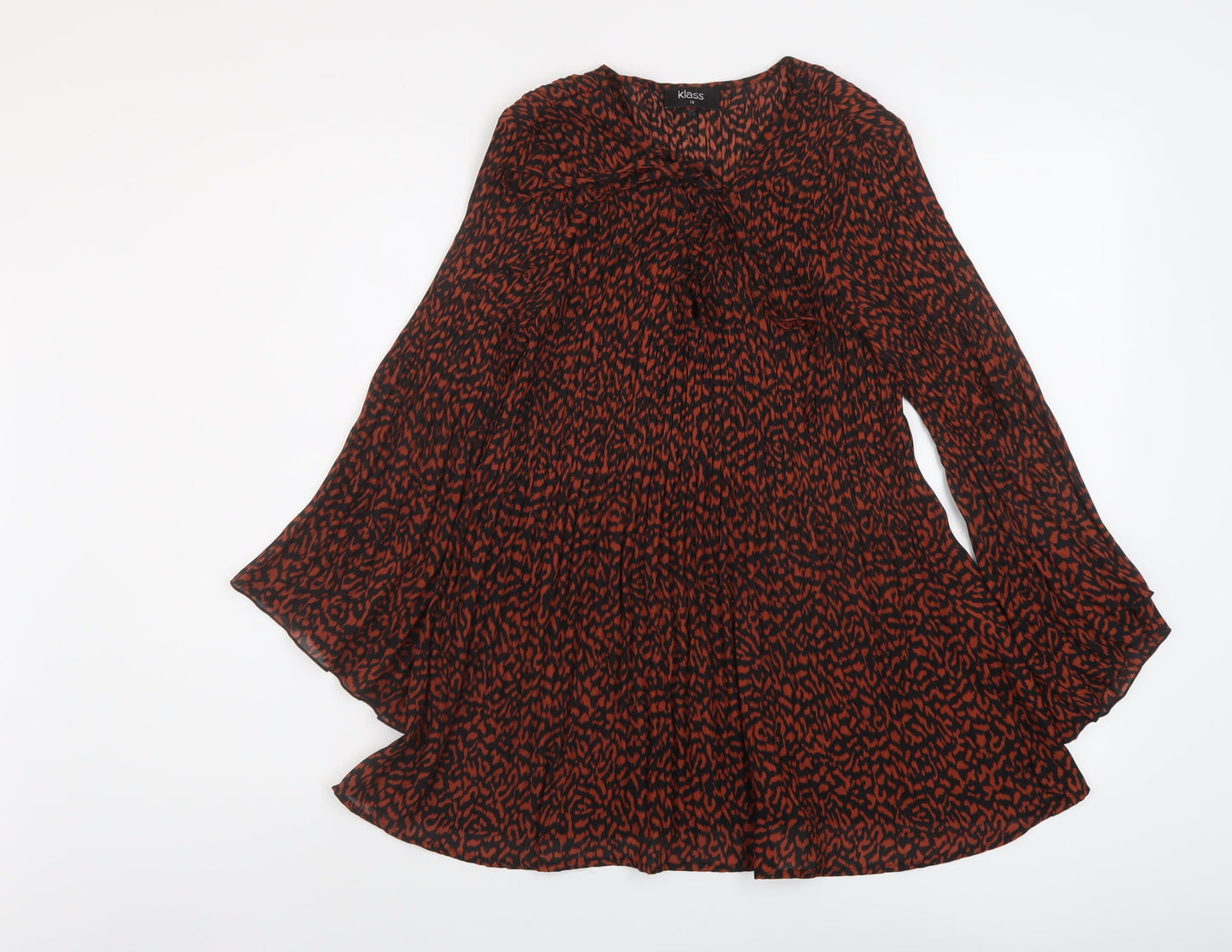 Womens UK Size 10 Klass Brown Basic Blouse