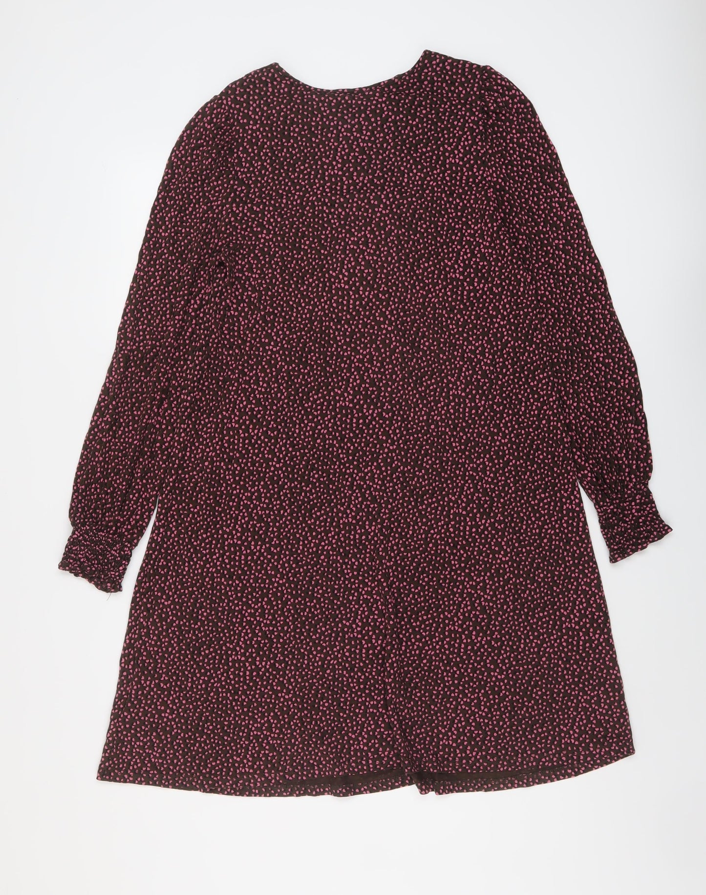 NEXT Womens Blue Animal Print Viscose A-Line Size 10 Round Neck Pullover