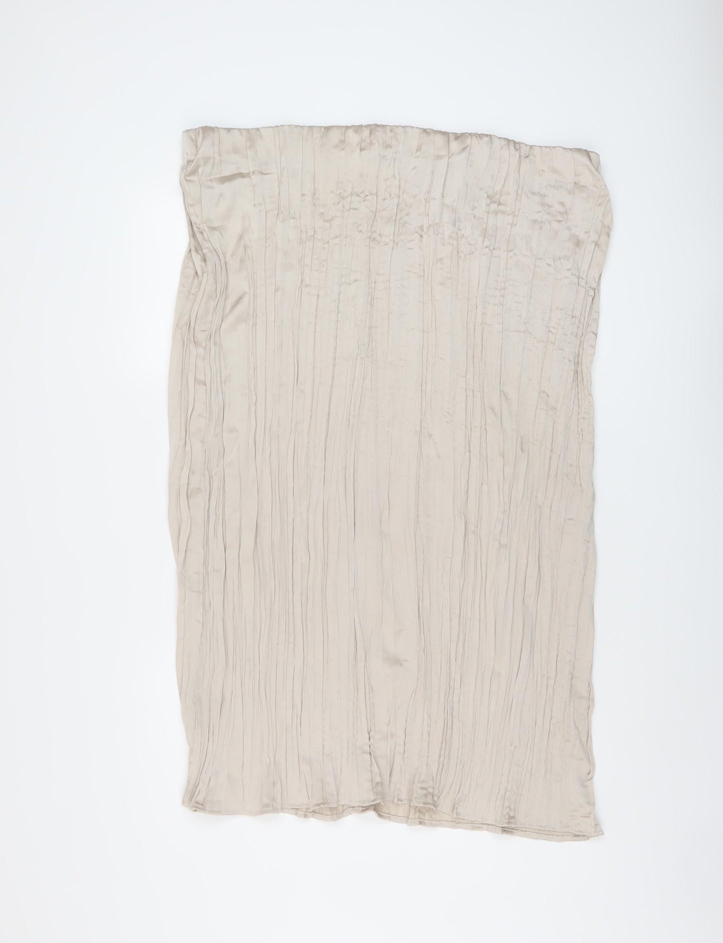 H&M Womens Beige Polyester Pleated Skirt Size 2XL