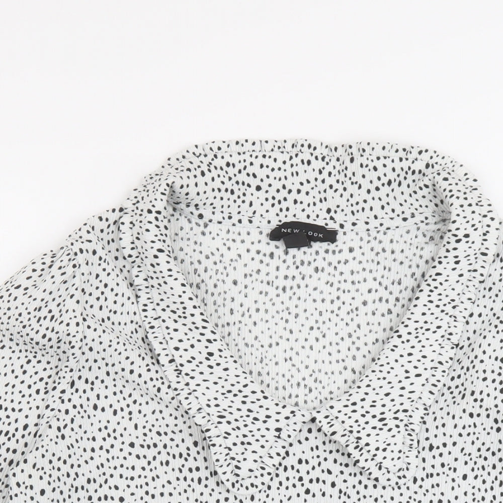 Womens UK Size 12 New Look White Basic Blouse
