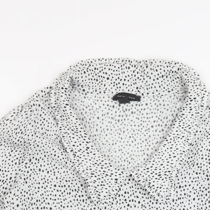 Womens UK Size 12 New Look White Basic Blouse