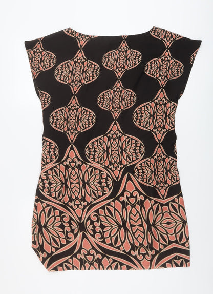 Womens UK Size 10 Dorothy Perkins Black Tunic Blouse