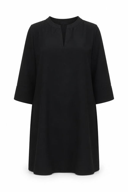 Marks and Spencer Womens Black Polyester A-Line Size 12 V-Neck Pullover