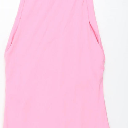 Zara Womens Orange Polyamide Bodysuit One-Piece Size M Snap