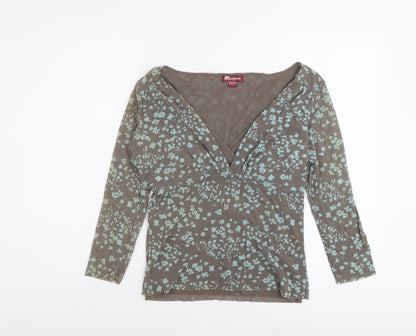 Womens UK Size 12 Monsoon Brown Basic Blouse