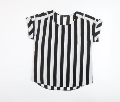 Womens UK Size 8 River Island Black Basic Blouse