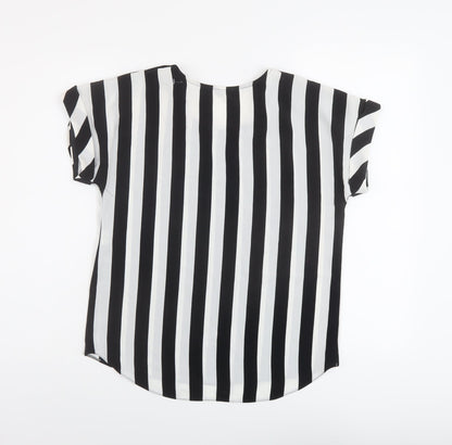 Womens UK Size 8 River Island Black Basic Blouse