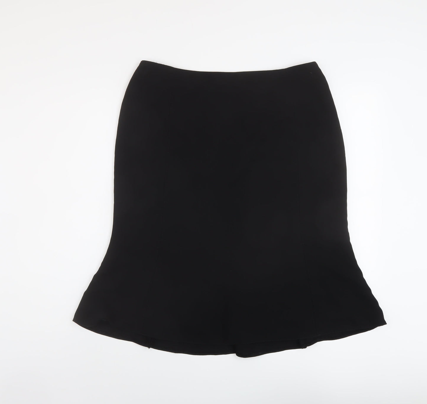 Precis Womens Black Polyester A-Line Skirt Size 16 Zip