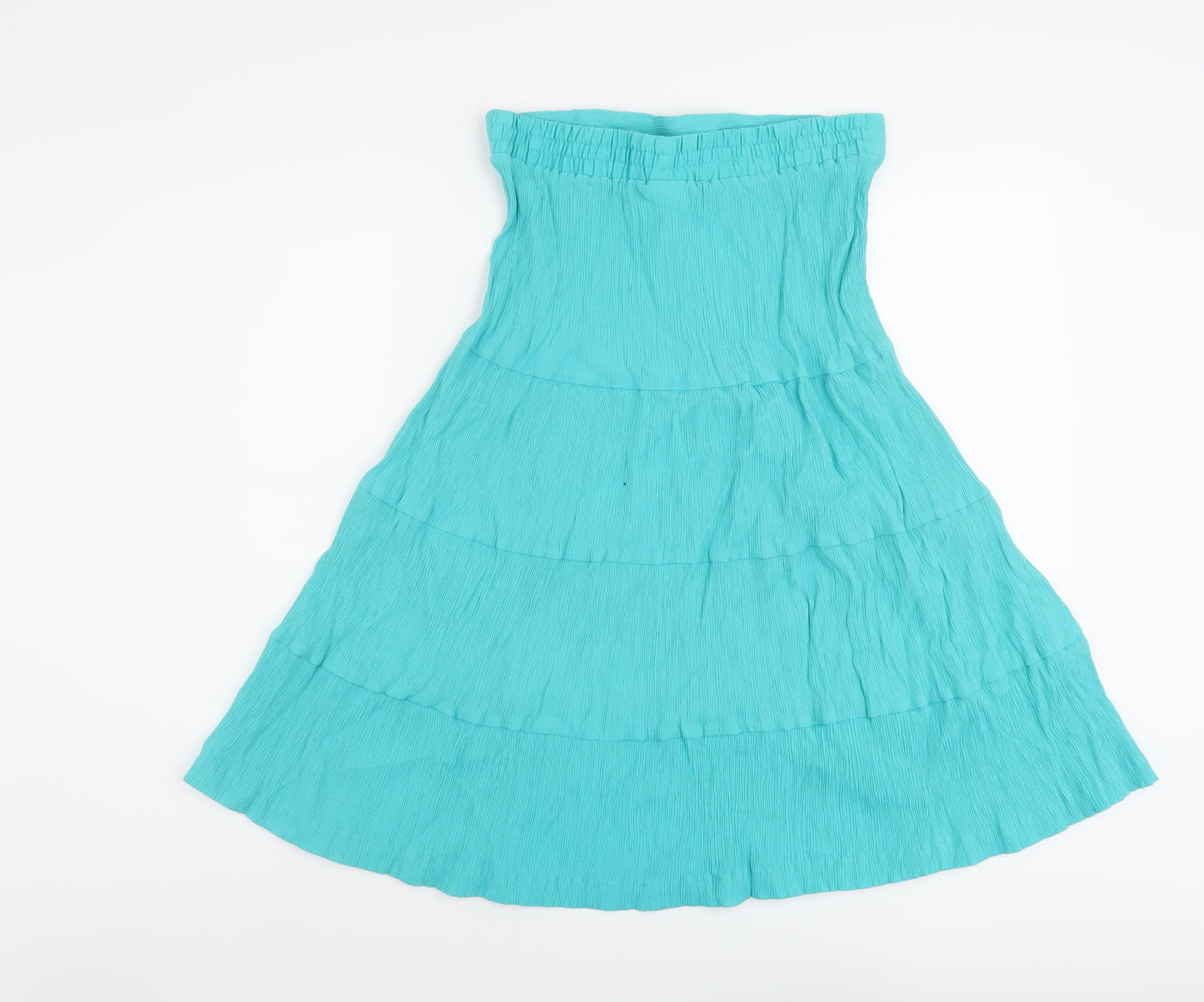 Damart Womens Green Viscose A-Line Skirt Size 14