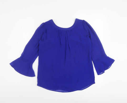 Womens UK Size 6 Dorothy Perkins Blue Basic Blouse