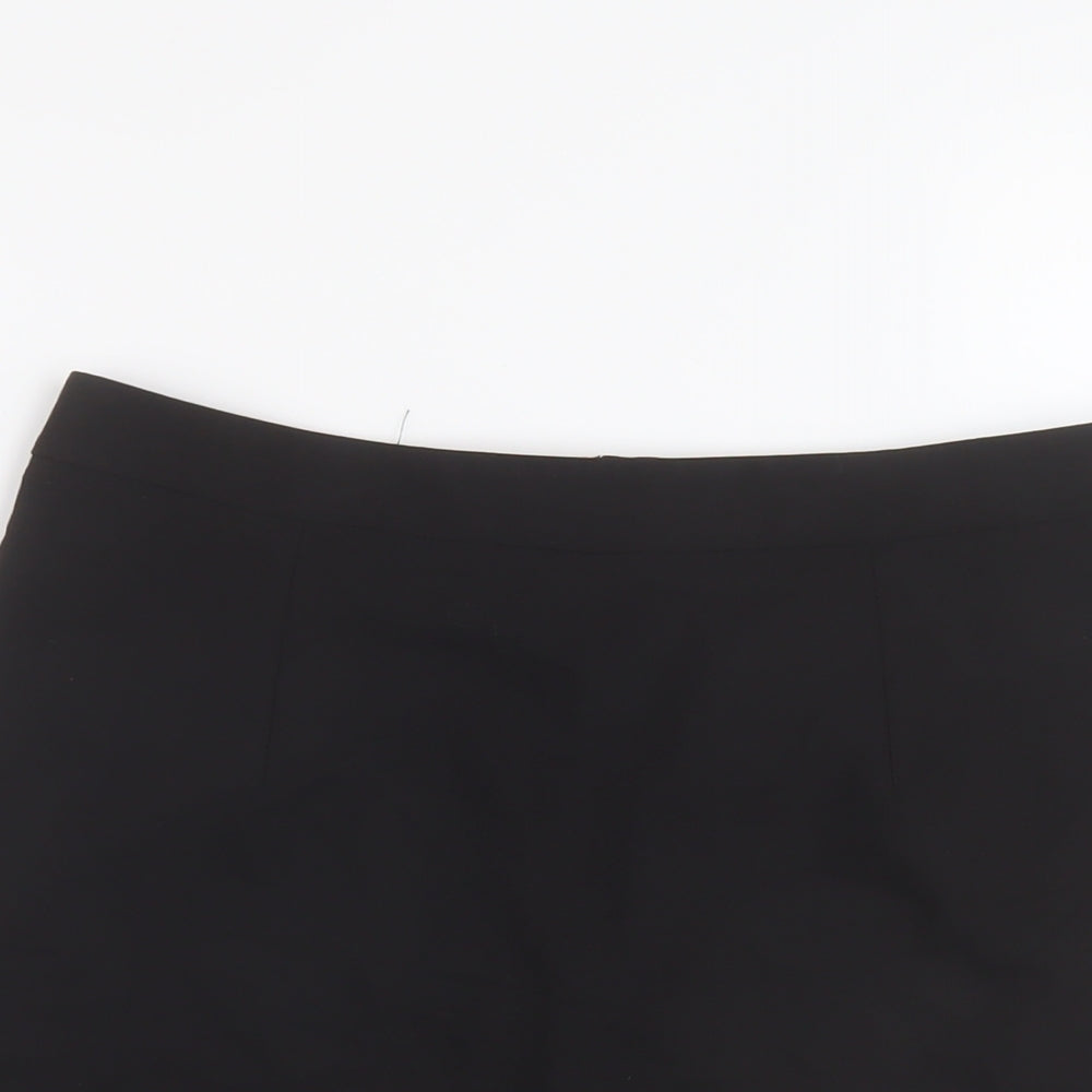 ASOS Womens Black Polyester A-Line Skirt Size 10 Zip