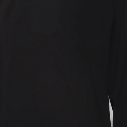 Fashionkilla Womens Black Polyester Bodycon Size 10 V-Neck Pullover