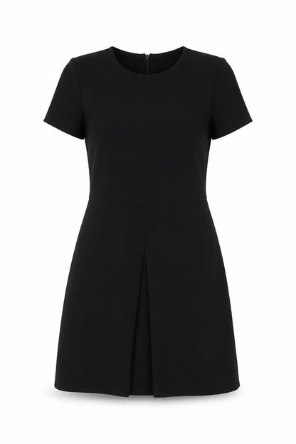 Warehouse Womens Black Polyester A-Line Size 8 Round Neck Zip