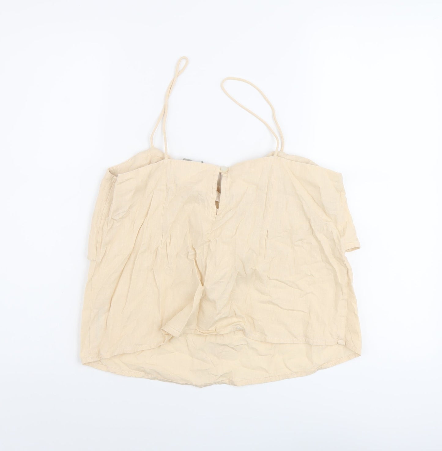 Womens UK Size 12 ASOS Beige Basic Tank