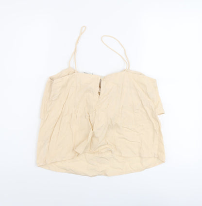 Womens UK Size 12 ASOS Beige Basic Tank