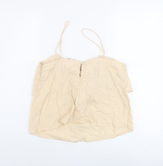 Womens UK Size 12 ASOS Beige Basic Tank