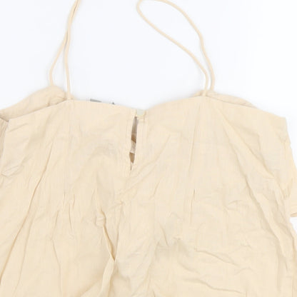 Womens UK Size 12 ASOS Beige Basic Tank