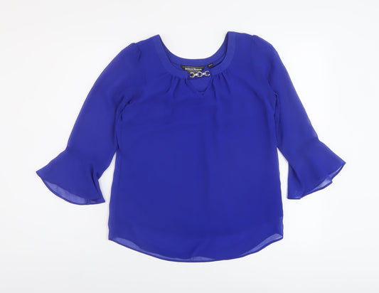 Womens UK Size 6 Dorothy Perkins Blue Basic Blouse