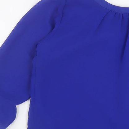 Womens UK Size 6 Dorothy Perkins Blue Basic Blouse