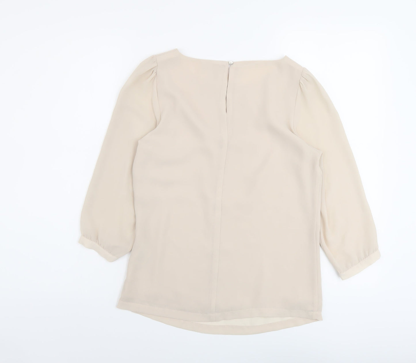 Womens UK Size 4 H&M Beige Basic Blouse