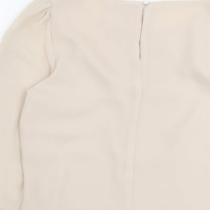 Womens UK Size 4 H&M Beige Basic Blouse