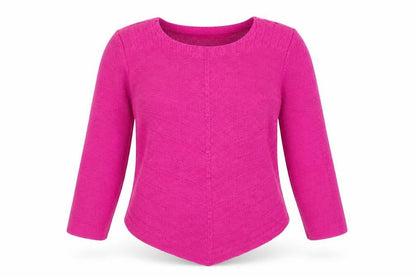 Bassini Womens Purple V-Neck Acrylic Pullover Jumper Size L