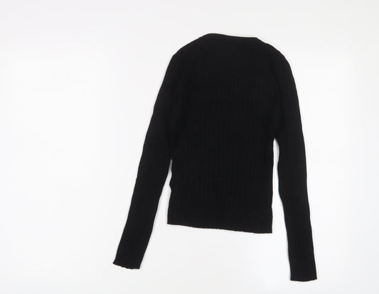 Womens UK Size M Marks and Spencer Black Pullover Jumper