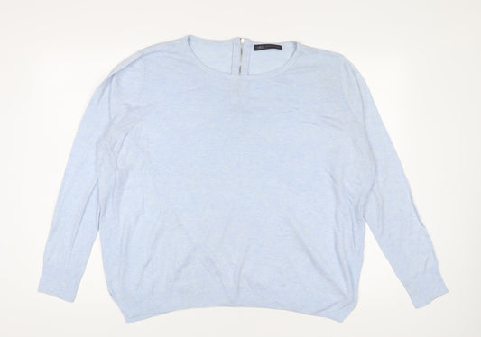 Womens UK Size 18 Marks and Spencer Blue Pullover Jumper
