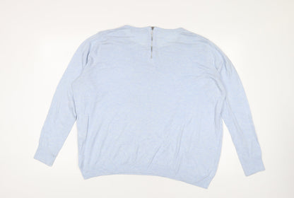 Womens UK Size 18 Marks and Spencer Blue Pullover Jumper