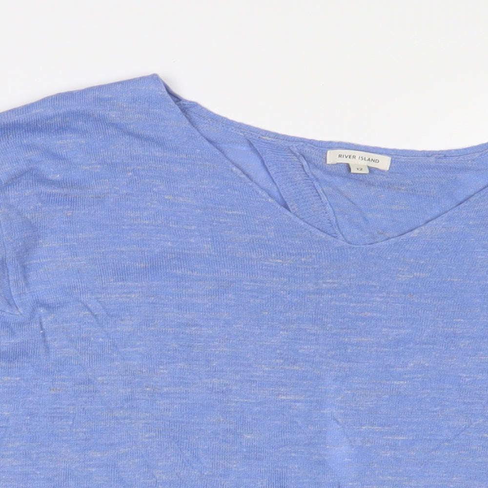 Womens UK Size 12 River Island Blue Pullover Jumper