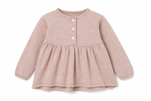 Zara Girls Purple Polyester Pinafore/Dungaree Dress Size 12-18 Months Crew Neck Button