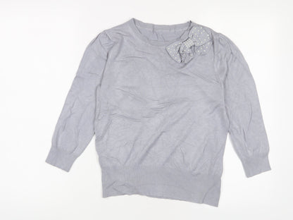 Womens UK Size S Oasis Grey Pullover Jumper