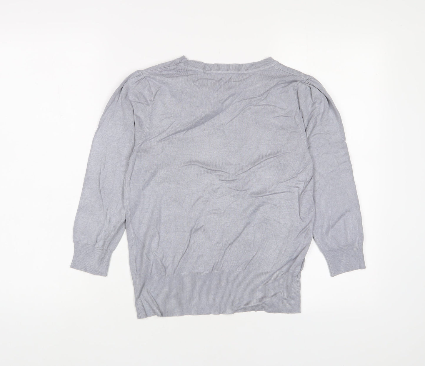 Womens UK Size S Oasis Grey Pullover Jumper