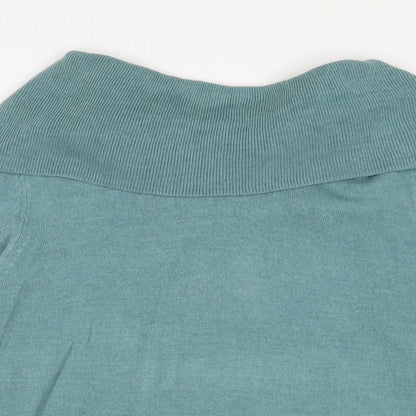 Womens UK Size 2 Marks and Spencer Blue Pullover Jumper